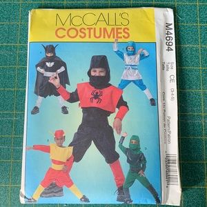 Costume sewing pattern, children size 3-4-5, McCall’s